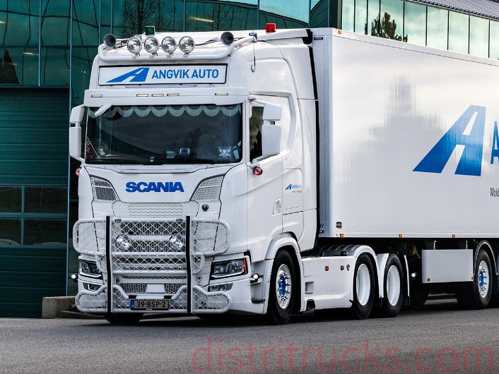 Scania S530 V8 6x2 — heavy duty trekker met hefbare naloopas
