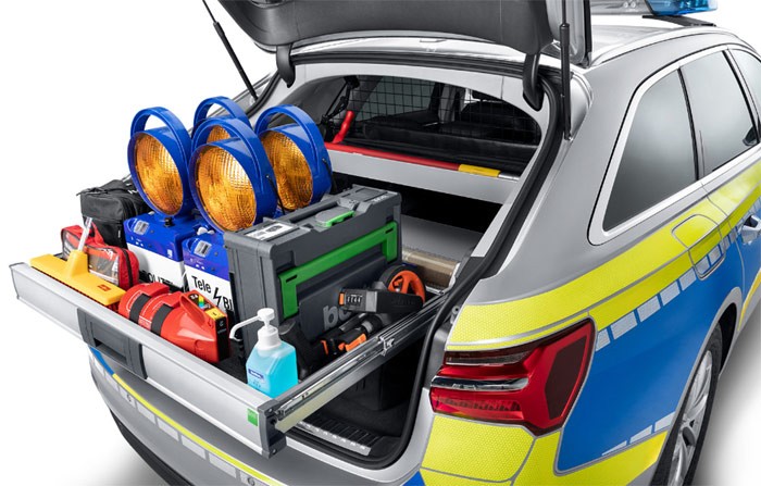 Bott Vario 3  Laderaumeinrichtung und Elektroinstallationen fr ein Polizeifahrzeug