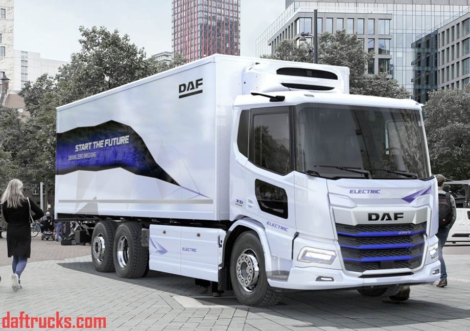 DAF XD Electric FAN 170e / 220e / 270e D1 / 270e D2 / 310e / 350e  elektrisch aangedreven chassis
