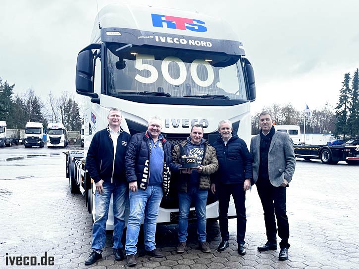 Die RTS Transport Service GmbH nimmt den fünfhundertsten Iveco in Betrieb