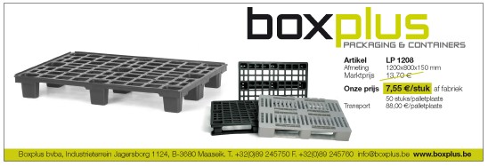Boxplus Kunststof pallets