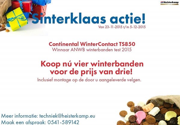 Heisterkamp Techniek Sinterklaas winterbandenactie