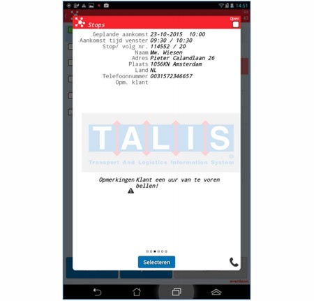 TANS TALIS Delivery App