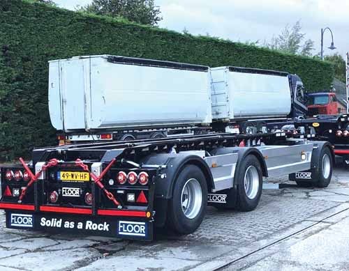 Floor AXC330 3-assige wide spread aanhangwagen voor containers